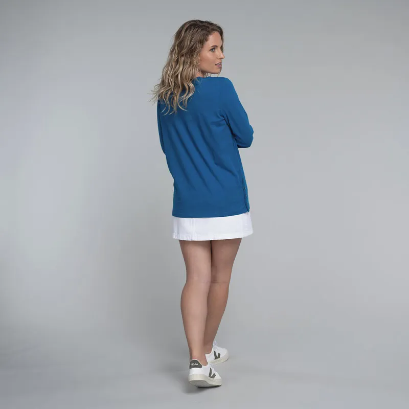 Schoffel Womens Guernsey Scoop Top Mykonos Blue-1